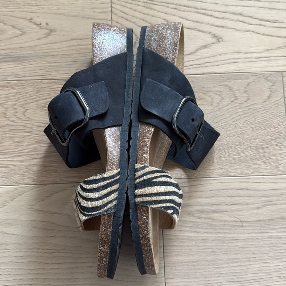 Bos & Co. lapo slide sandal - black nubuck leather Size EU 41/10 - Picture 5 of 9